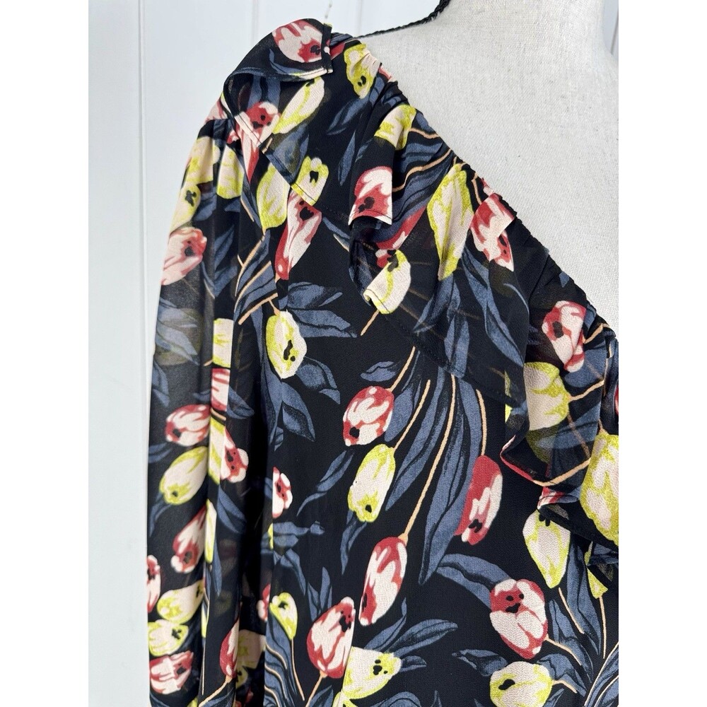 Cirq à Sept Lucie Floral Ruffle Short Dress Size 12 - Picture 5 of 9